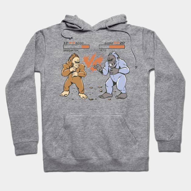 Epic Clash: Bigfoot vs Yeti Hoodie by Life2LiveDesign